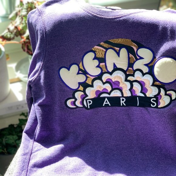 Kenzo Popcorn Cloud purple Embroidered Sweatshirt - Picture 4 of 9